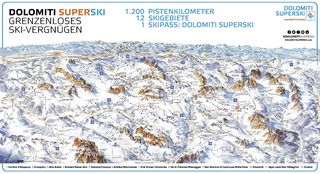 Mappa delle piste Dolomiti Superski