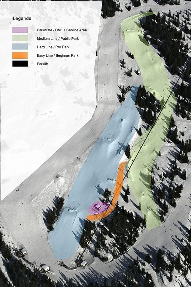 Overzicht snowpark SkiWelt Wilder Kaiser - Brixental