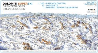 Pistekaart Dolomiti Superski