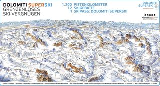 Planul pârtiilor Dolomiti Superski