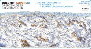 Pistekaart Dolomiti Superski