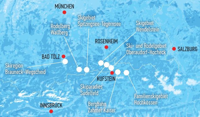 Piste map Interconnected ski region Alpen Plus