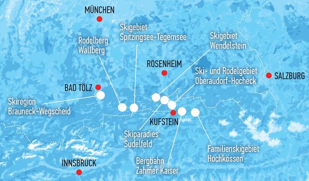 Mapa sjezdovek Lyžařský svazek "Alpen Plus"