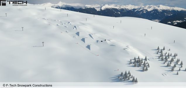 Piantina con snowpark Kronplatz