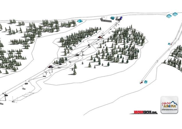 Plan snowparku Zillertal Arena