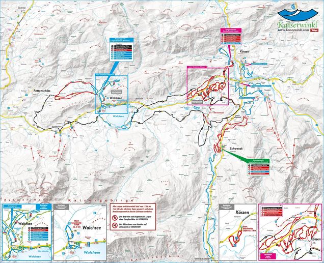 Plano pistas de esquí de fondo Walchsee