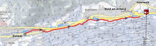 Loipenplan Dalaas am Arlberg