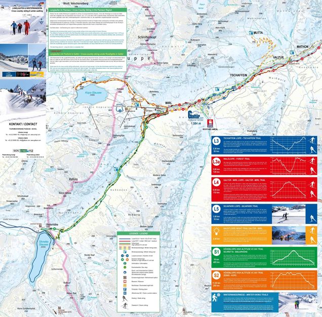 Cross-country map Galtür