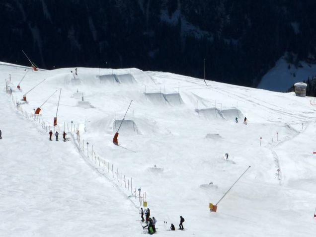Overzicht snowpark Skischaukel Kappl & See