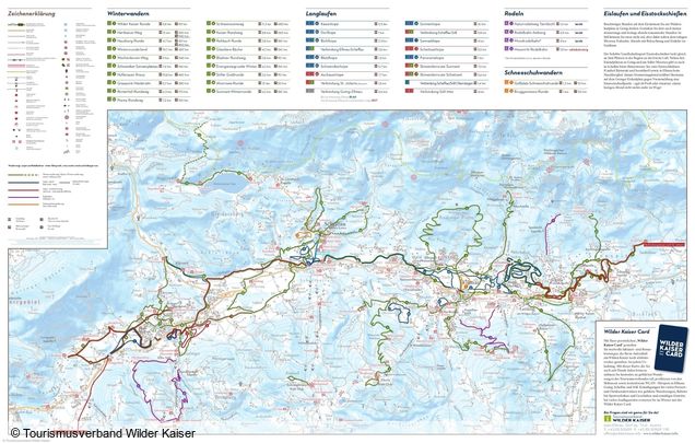 Plan des pistes de ski de fond Ellmau