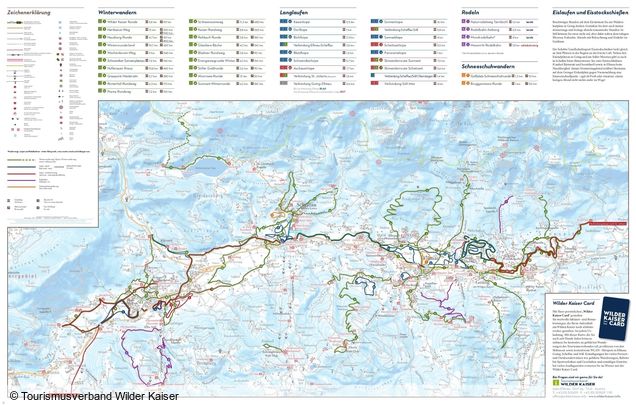 Mapa běžeckých stop Söll