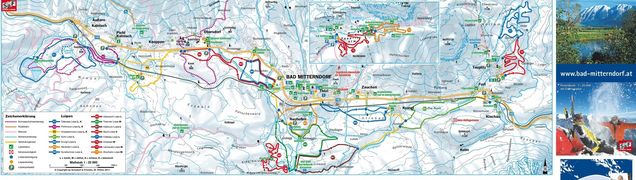 Piantina con piste di sci di fondo Tauplitz