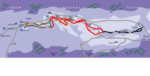 Cross-country map Gnadenwald