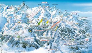 Mapa sjezdovek Courchevel