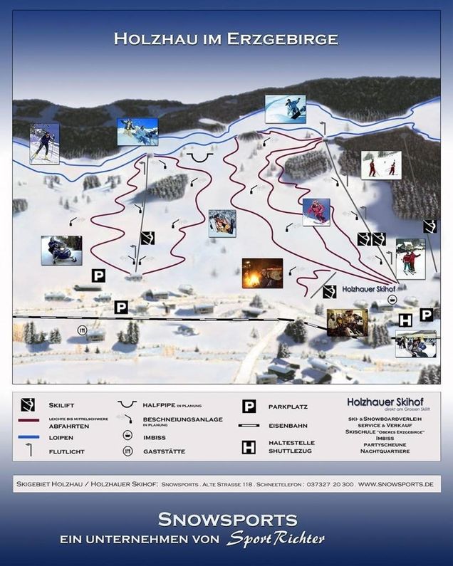 Plan des pistes Holzhau
