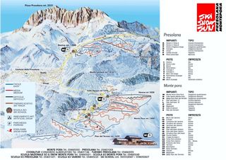 Planul pârtiilor Presolana-Monte Pora