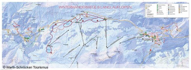 Cross-country map Warth-Schröcken