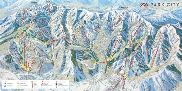 Piste map Park City