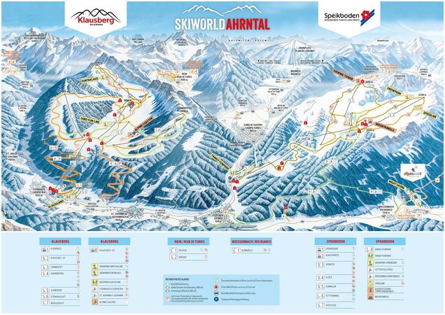 Steinhaus Skigebiet - Pistenplan Skiworld Ahrntal
