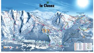 Mapa sjezdovek La Clusaz-Manigod