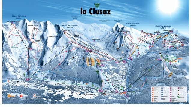 Plan des pistes La Clusaz-Manigod