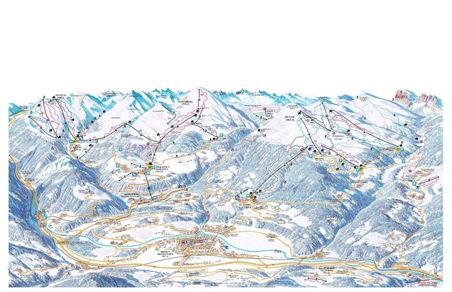 Piantina delle piste Dolomiti Superski