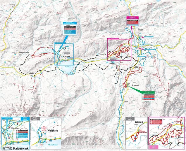 Piantina con piste di sci di fondo Schwendt