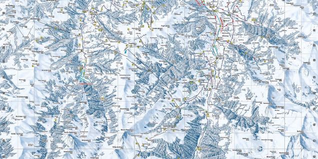 Piantina con piste di sci di fondo Jochberg in Tirol