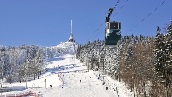 Liberec Lyžařské středisko - Mapa sjezdovek Ještěd