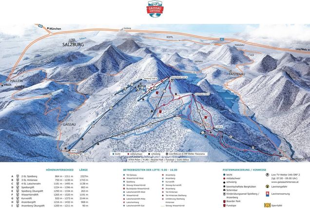 Pisteplan Gaissau-Hintersee