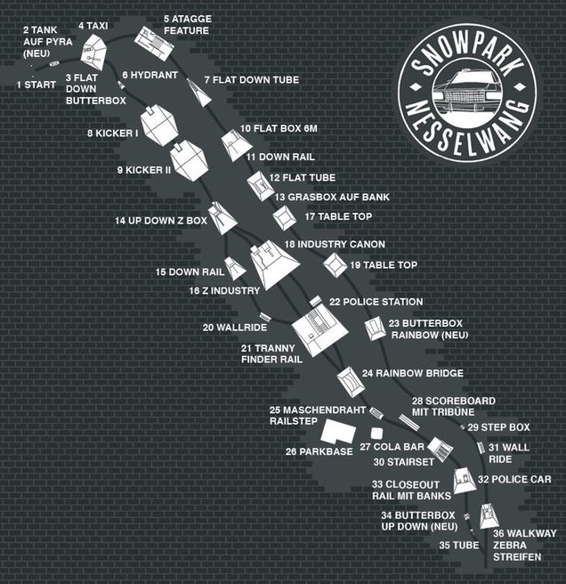 Plan du snowpark Nesselwang