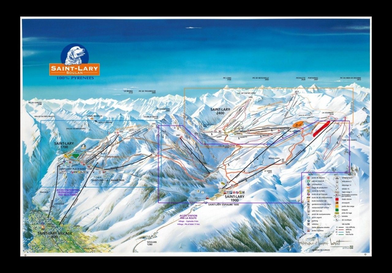 station la plus haute des Pyrénées Domaine skiable Saint-Lary Soulan