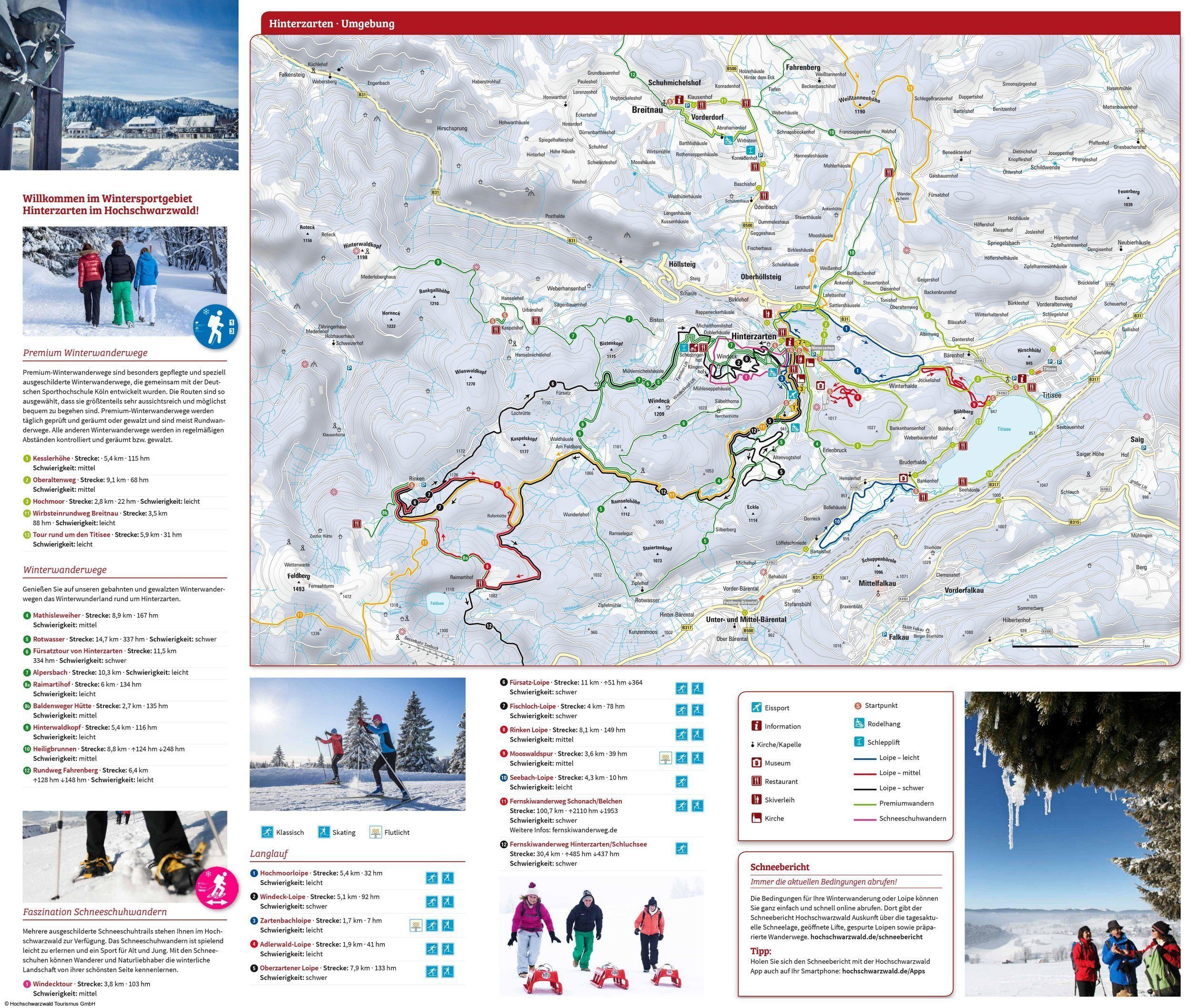 Langlauf Hinterzarten - Loipen - Loipenplan