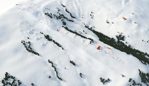 Plano del snowpark Kitzbühel