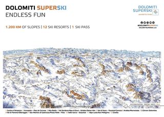 Mappa delle piste Dolomiti Superski