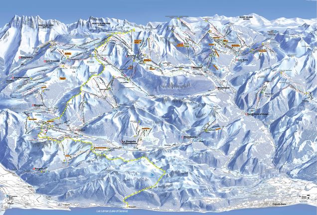 Plan nartostrad Les Portes du Soleil