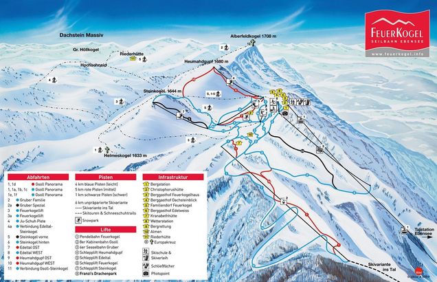 Piantina delle piste Feuerkogel