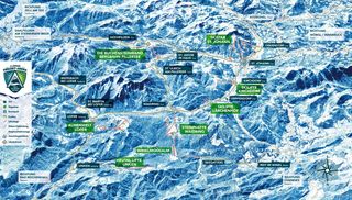 Mapa sjezdovek 3 Länder Freizeit-Arena