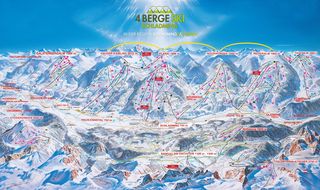 Pistekaart 4-Berge-Skischaukel