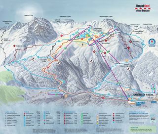 Mapa sjezdovek Gargellen