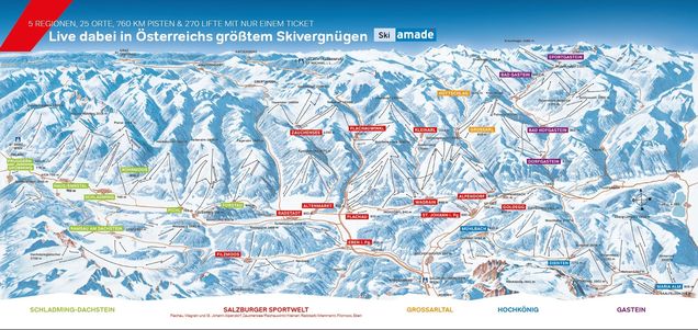 Hartă a pârtiilor Ski amadé