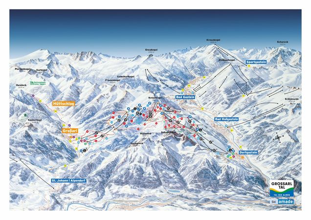 Plan nartostrad Großarltal-Dorfgastein