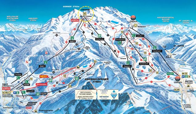 Piste map Großglockner Resort Kals-Matrei