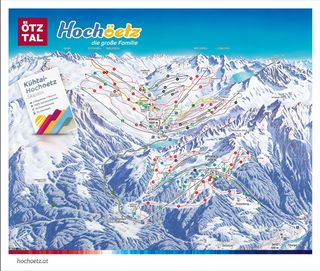 Pistekaart Skiregio Hochoetz - Kühtai