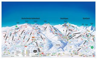 Mapa sjezdovek Hochfügen-Hochzillertal-Spieljoch