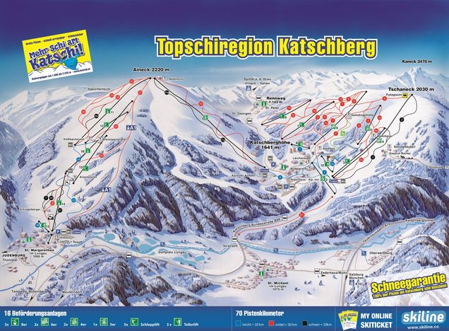 Piantina delle piste Katschberg-Aineck