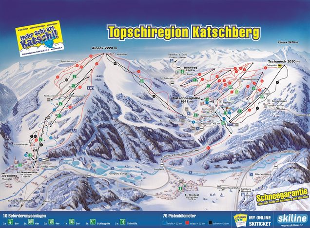 Plan des pistes Katschberg-Aineck