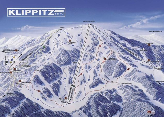 Pistenplan / Karte Skigebiet Bad St. Leonhard, Österreich