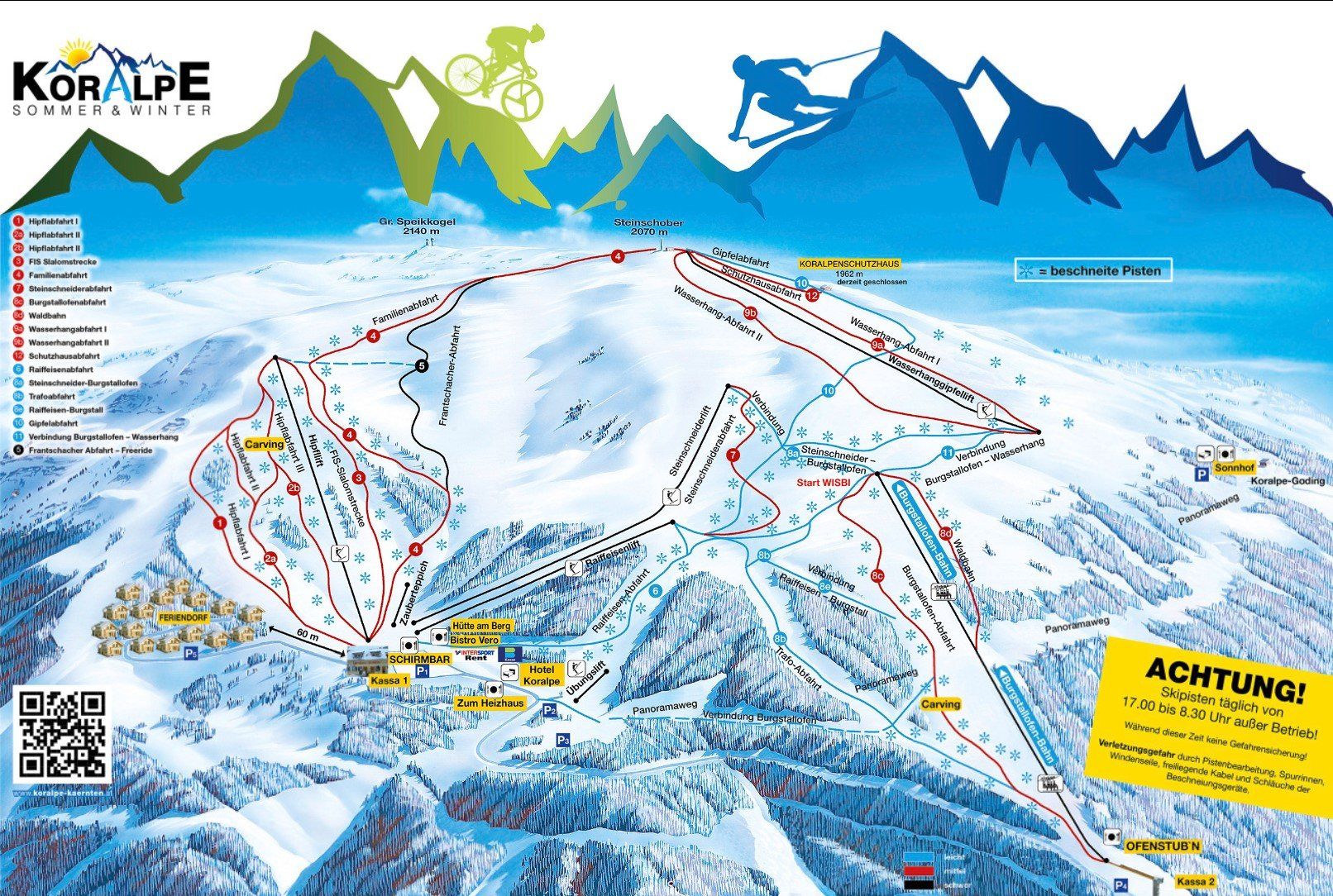 Pistenplan / Karte Skigebiet St. Stefan im Lavanttal, Österreich