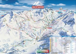 Mapa sjezdovek Obertauern